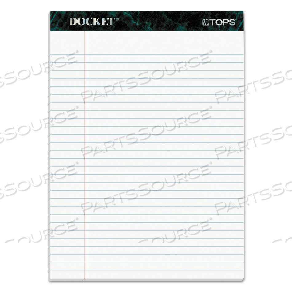 DOCKET RULED PERFORATED PADS, WIDE/LEGAL RULE, 50 WHITE 8.5 X 11.75 SHEETS, 12/PACK by Tops