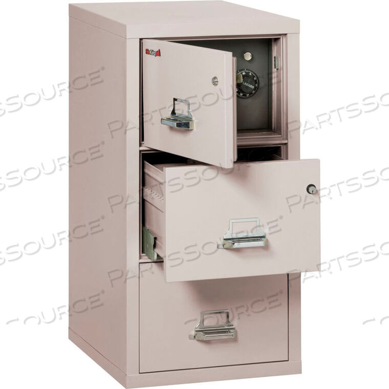 FIREPROOF 3 DRAWER VERTICAL SAFE-IN-FILE LEGAL 20-13/16"WX31-9/16"DX40-1/4"H PLATINUM by Fire King