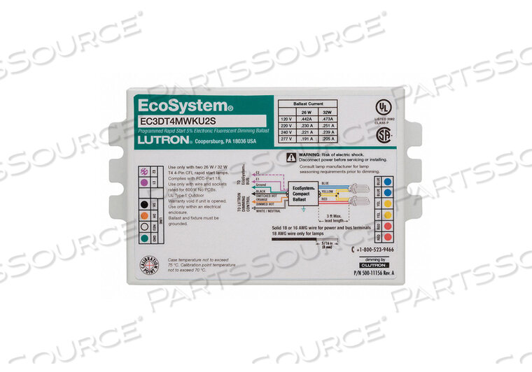 REPLACEMENT FOR LUTRON EC3DT4MWKU2S 