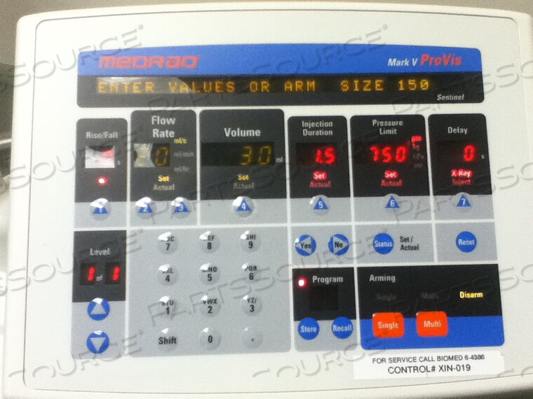 INJECTOR CONTROLLER DISPLAY OVERLAY by Bayer Healthcare LLC