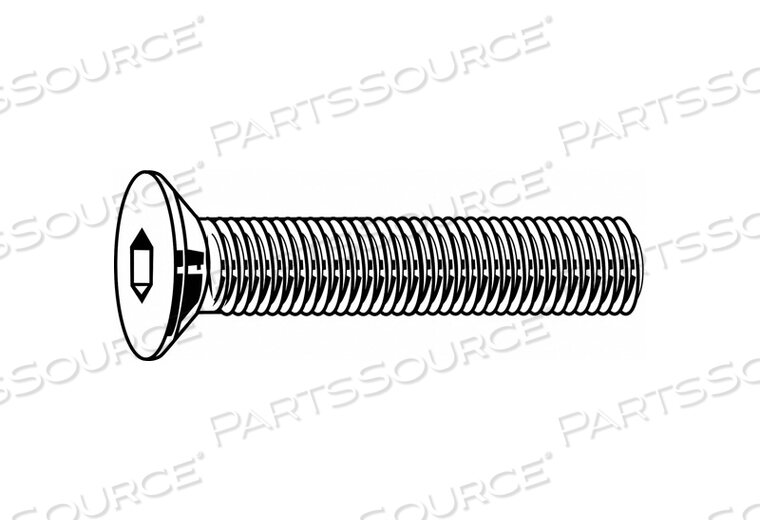 CAP SCREW, #10-32 THREAD, 0.411 IN, ALLOY STEEL, FLAT, BLACK OXIDE, 1/8 IN DRIVE, HEX SOCKET, ROCKWELL C37 TO C44, MEETS ASME B18.3 by Fabory
