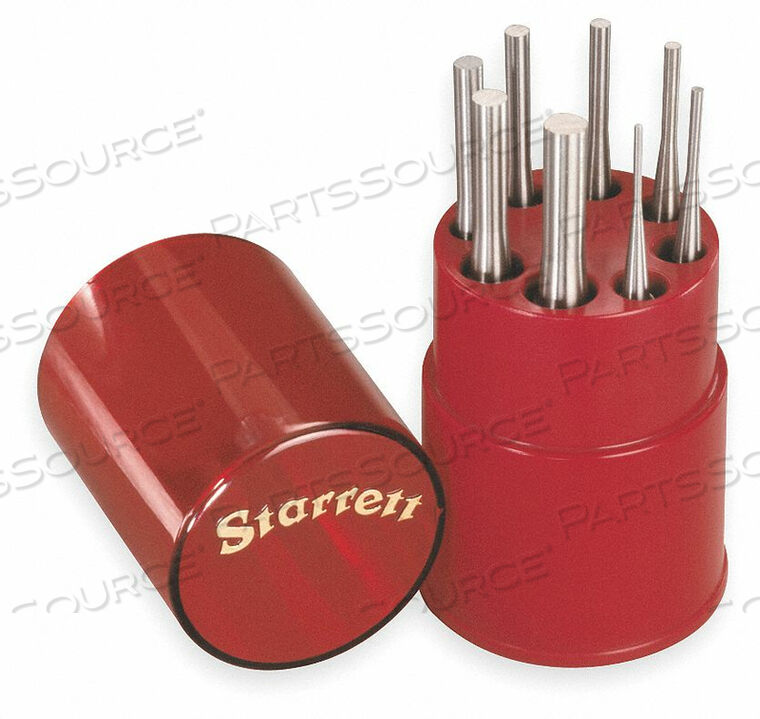 DRIVE PIN PUNCH SET 8 PIECES STEEL by Starrett
