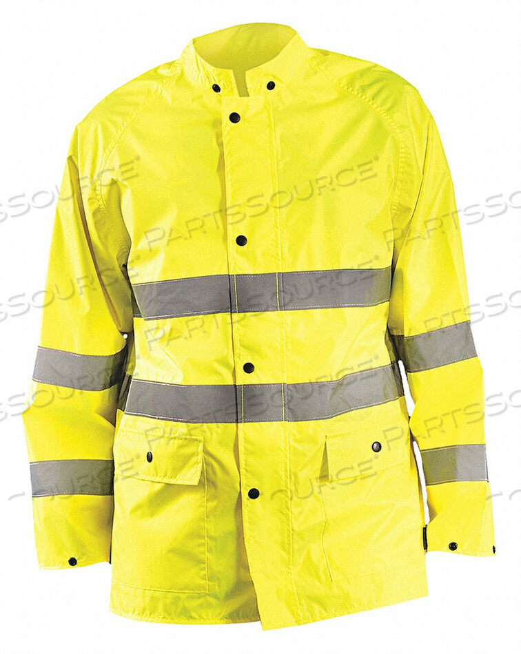 BREATHABLE RAIN JACKET CLASS 3 HI-VIS YELLOW M by Occunomix