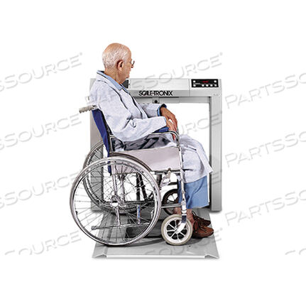 STOW-A-WEIGH WHEELCHAIR SCALE, 400 KG WITH KG ONLY (K), DATA PORT AND BATTERY POWER by Scale-Tronix