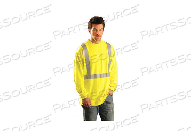 CLASSIC FLAME RESISTANT LONG SLEEVE T-SHIRT, CLASS 2, HI-VIS YELLOW, 2XL by Occunomix