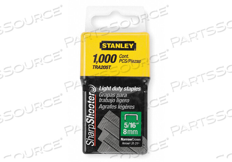 LIGHT DUTY WIDE CROWN STAPLES 5/16", 1,000 PACK by Stanley