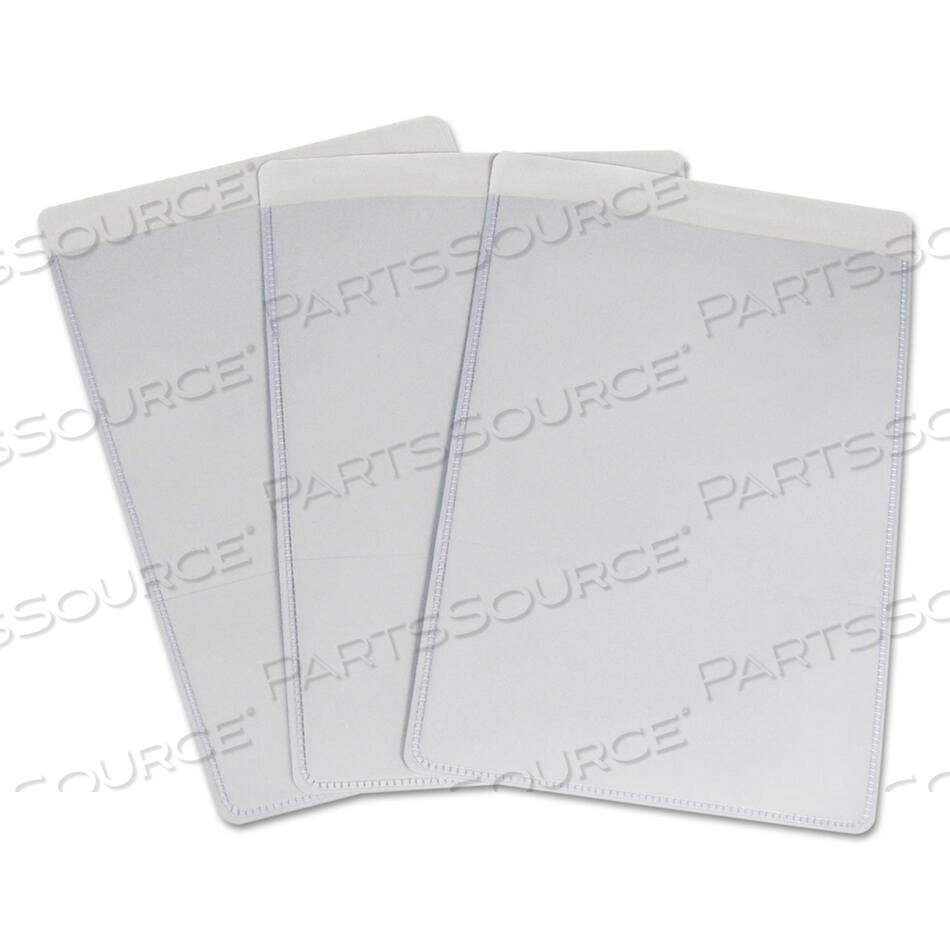 SELF-ADHESIVE SHOP TICKET HOLDERS, SUPER HEAVY, 25 SHEETS, 5 X 8, 50/BOX by C-Line
