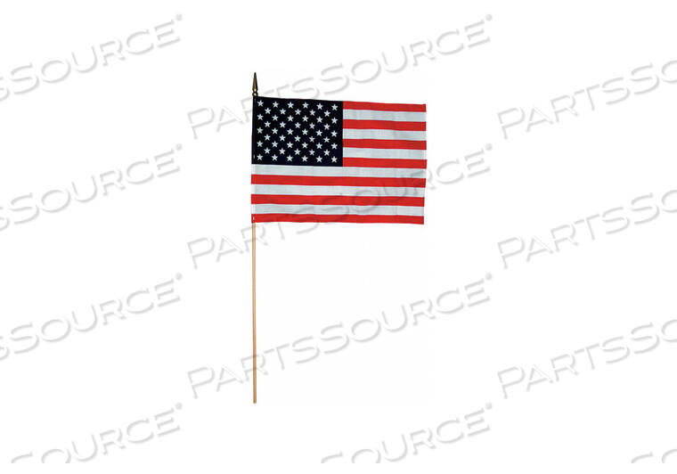 US HAND HELD FLAG SET 8IN.HX12IN.W PK12 by Annin Flagmakers