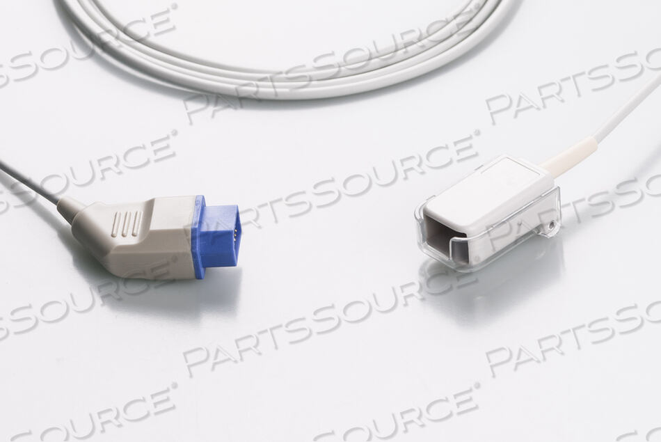 SPO2 EXTENSION ADAPTER CABLE, 4 MM, 3 M CABLE, TPU JACKET, GRAY, MEETS AAMI ANSI EC53 