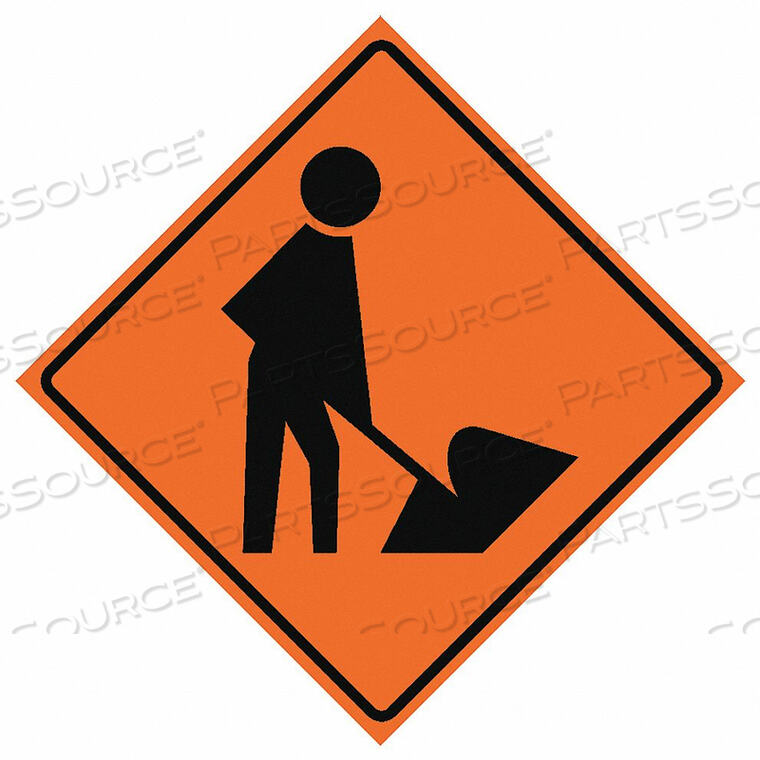 G7241 ROLL UP TRAFFIC SIGN 48 H 48 W VINYL by Eastern Metal Signs And Safety