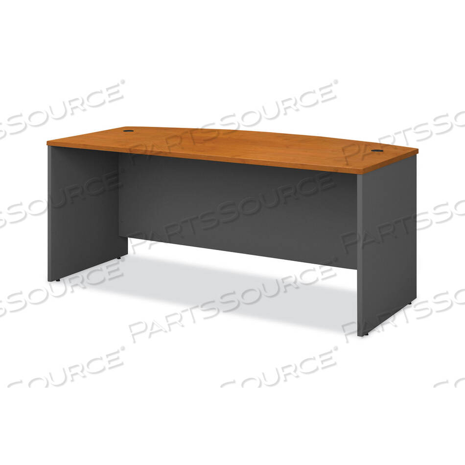 SERIES C COLLECTION BOW FRONT DESK, 71.13" X 36.13" X 29.88", NATURAL CHERRY/GRAPHITE GRAY by Bush Industries