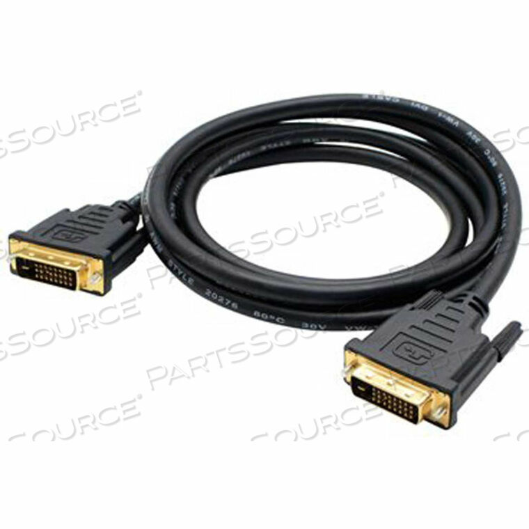 ADDON 1.82M (6.00FT) DVI-D DUAL LINK (24+1 PIN) MALE TO MALE BLACK CABLE by ADDON