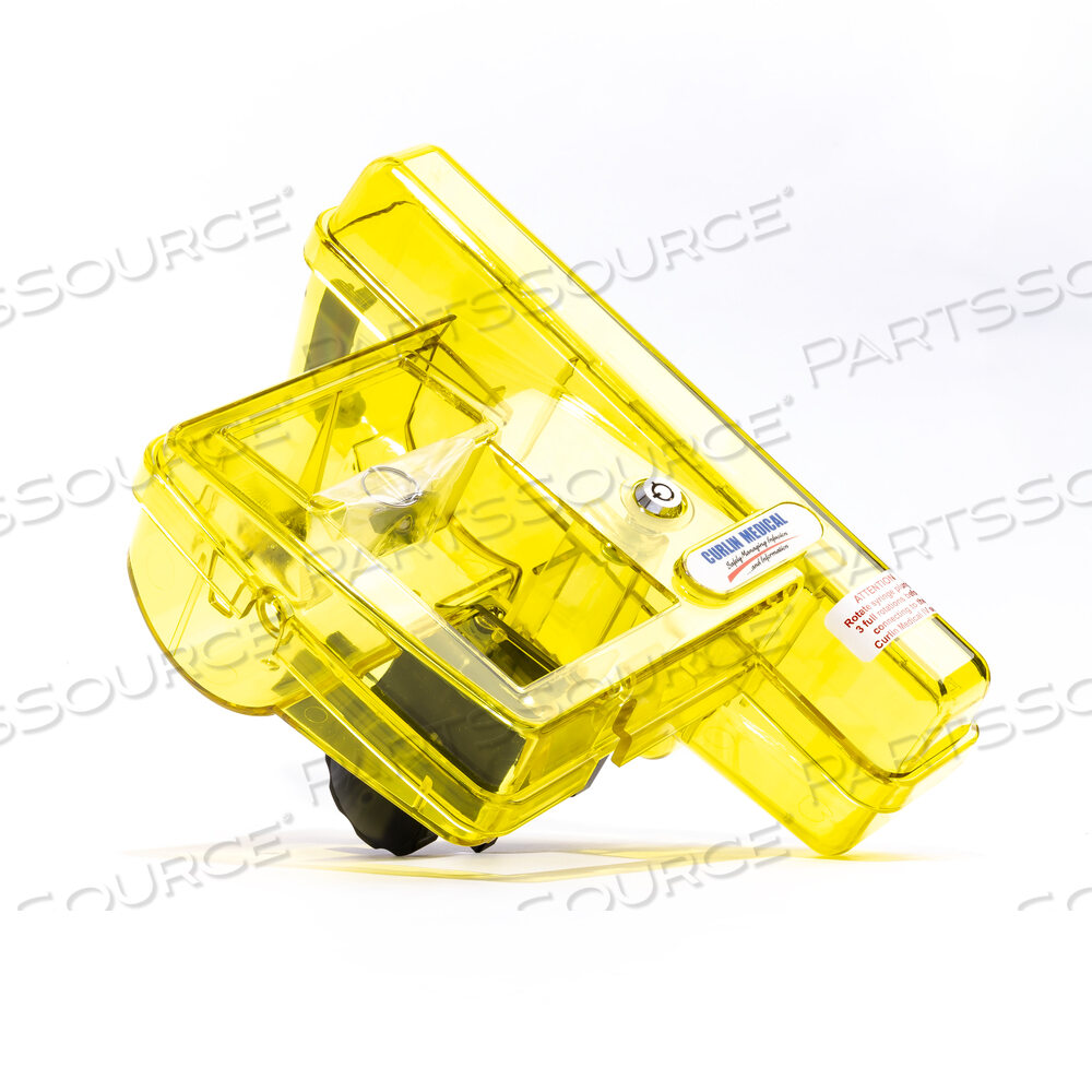250ML LOCKABLE POLE CLAMP LOCKBOX WITHOUT REMOTE BOLUS CORD - YELLOW by Moog Medical