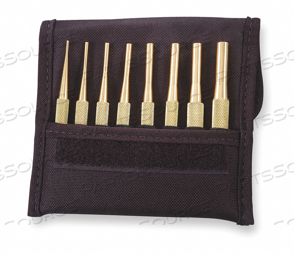 DRIVE PIN PUNCH SET 8 PIECES BRASS by Starrett