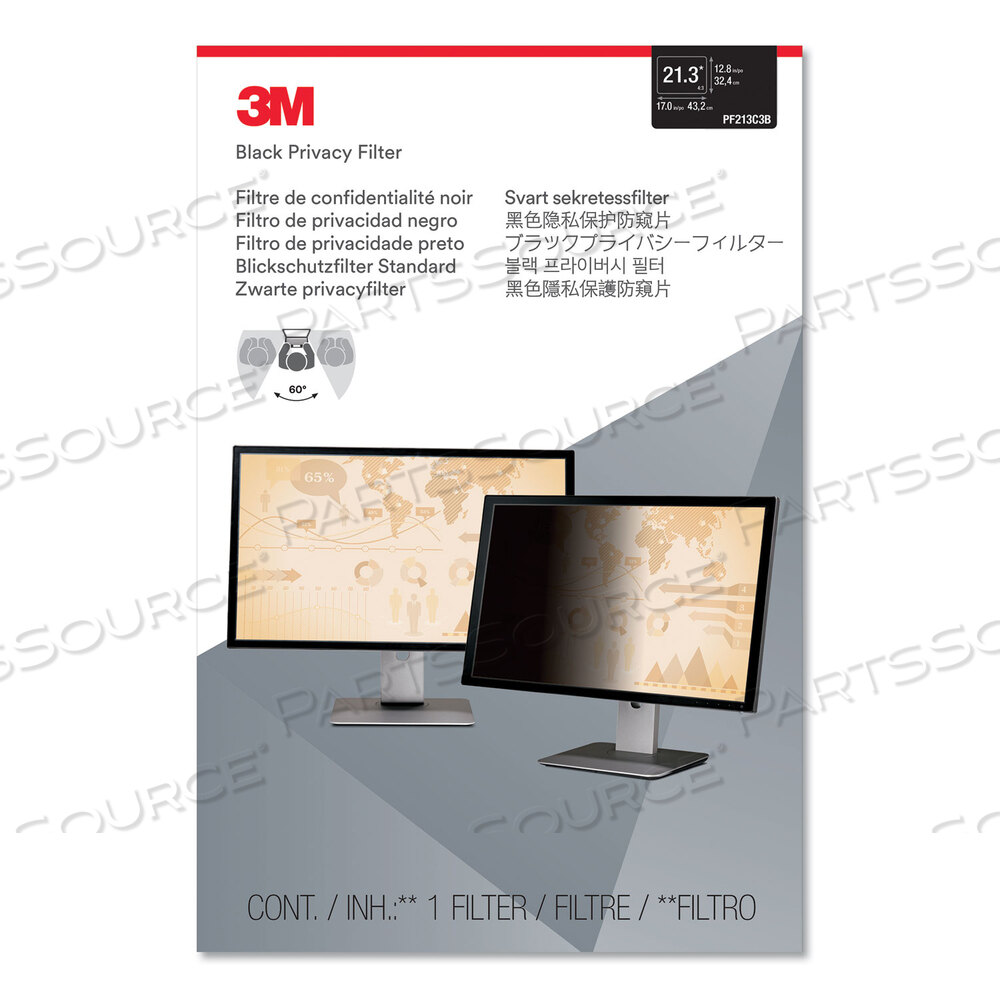 3M PRIVACY FILTER FOR 21.3" STANDARD MONITOR - DISPLAY PRIVACY FILTER - 21.3" - BLACK by 3M Consumer 3M PRIVACY FILTER FOR 21.3" STANDARD MONITOR - DISPLAY PRIVACY FILTER - 21.3" - BLACK by 3M Consumer