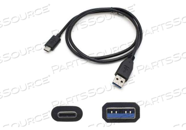 ADDON 1.0M (3.3FT) USB 3.1 TYPE (C) MALE TO USB 3.0 (A) MALE BLACK ADAPTER CABLE by ADDON
