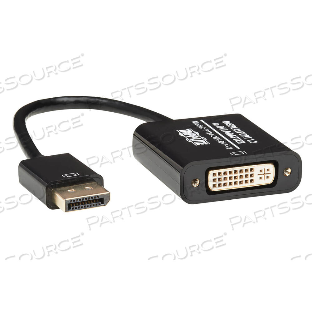 6FT DISPLAYPORT 1.2 DVI-D MALE/FEMALE VIDEO CONVERTER ACTIVE CABLE ADAPTER - BLACK by Tripp Lite