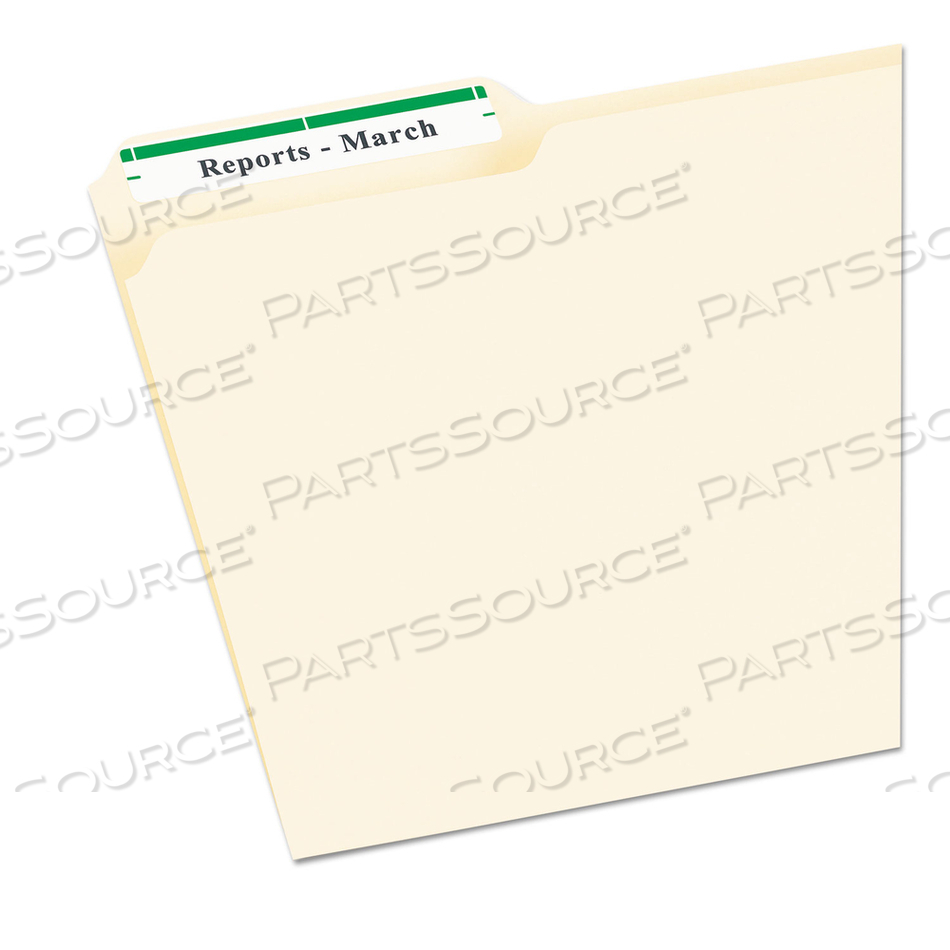 PERMANENT TRUEBLOCK FILE FOLDER LABELS WITH SURE FEED TECHNOLOGY, 0.66 X 3.44, WHITE, 30/SHEET, 50 SHEETS/BOX by Avery