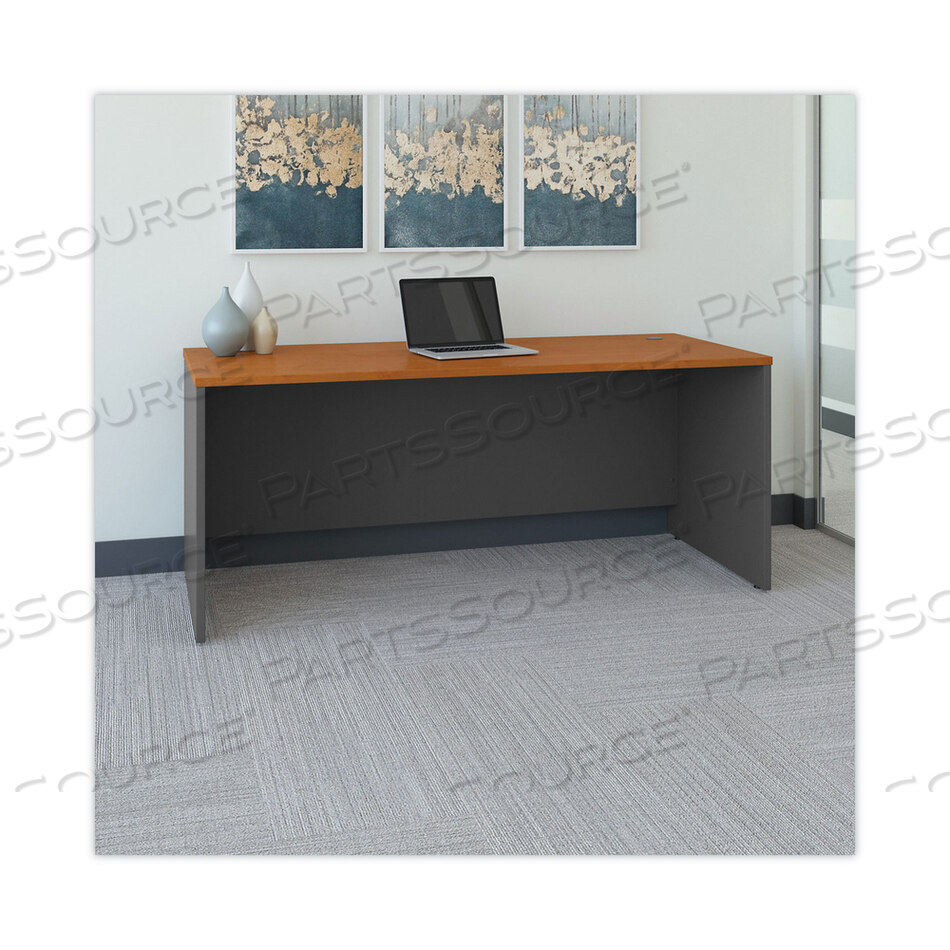 SERIES C COLLECTION DESK SHELL, 71.13" X 29.38" X 29.88", NATURAL CHERRY/GRAPHITE GRAY by Bush Industries