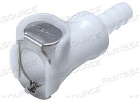 1/4 HOSE BARB VALVED IN-LINE ACETAL COUPLING BODY by Colder Products Company