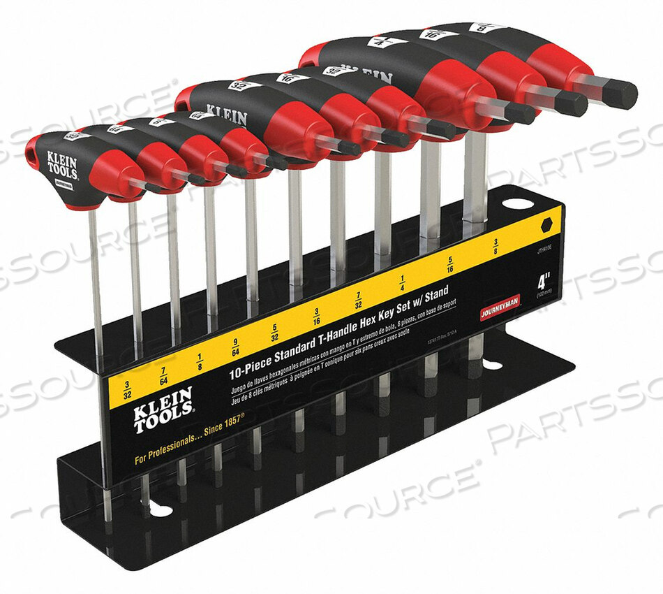 10 PC. SAE JOURNEYMAN T-HANDLE SET WITH STAND by Klein Tools