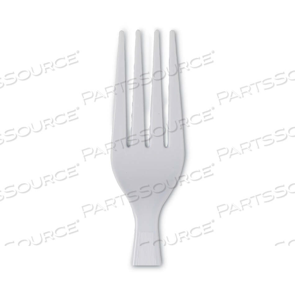 PLASTIC CUTLERY, HEAVYWEIGHT FORKS, WHITE, 100/BOX by Dixie