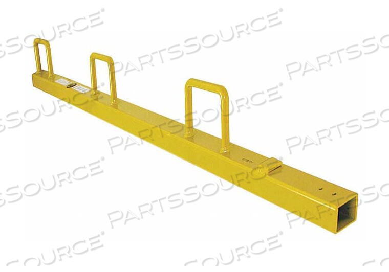 52" UNIVERSAL GUARDRAIL POST, POWDER COATED STEEL, YELLOW, 52"W X 2"D X 2"H by Guardian Fall Protection