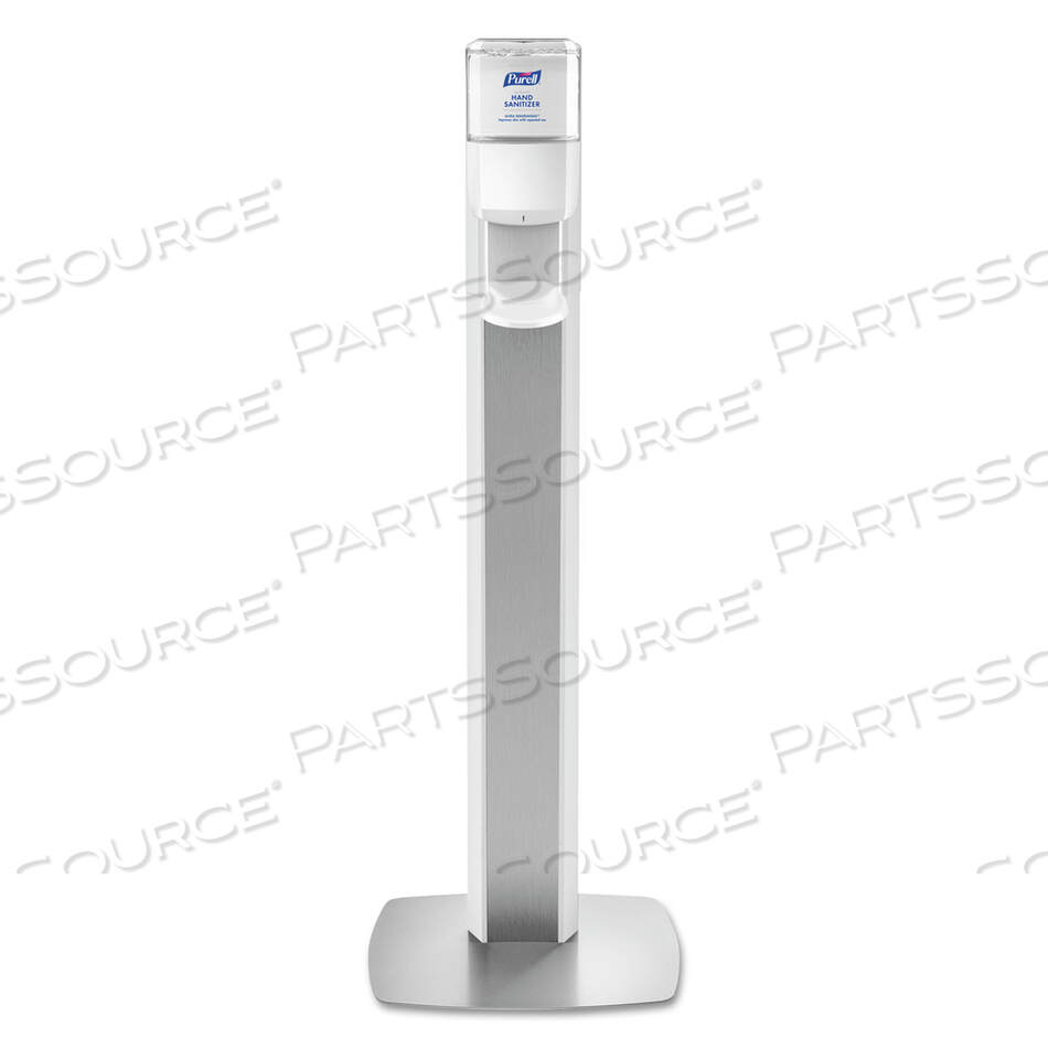 MESSENGER ES6 FLOOR STAND WITH DISPENSER, 1,200 ML, 13.16 X 16.63 X 51.57, SILVER/WHITE by Purell