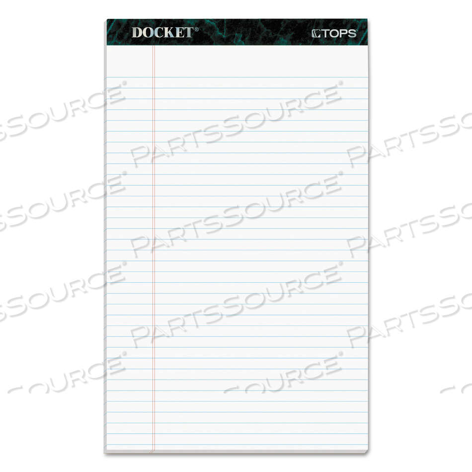 DOCKET RULED PERFORATED PADS, WIDE/LEGAL RULE, 50 WHITE 8.5 X 14 SHEETS, 12/PACK by Tops