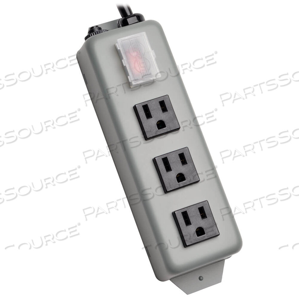 WABER POWER STRIP 3-OUTLET INDUSTRIAL 5-15R 5-15P 9FT CORD by Tripp Lite
