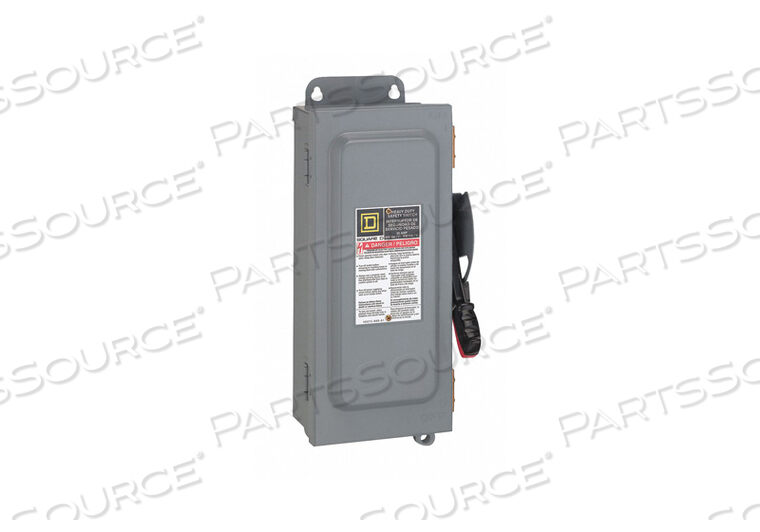 SAFETY SWITCH 600VAC 3PDT 100 AMPS AC by Square D