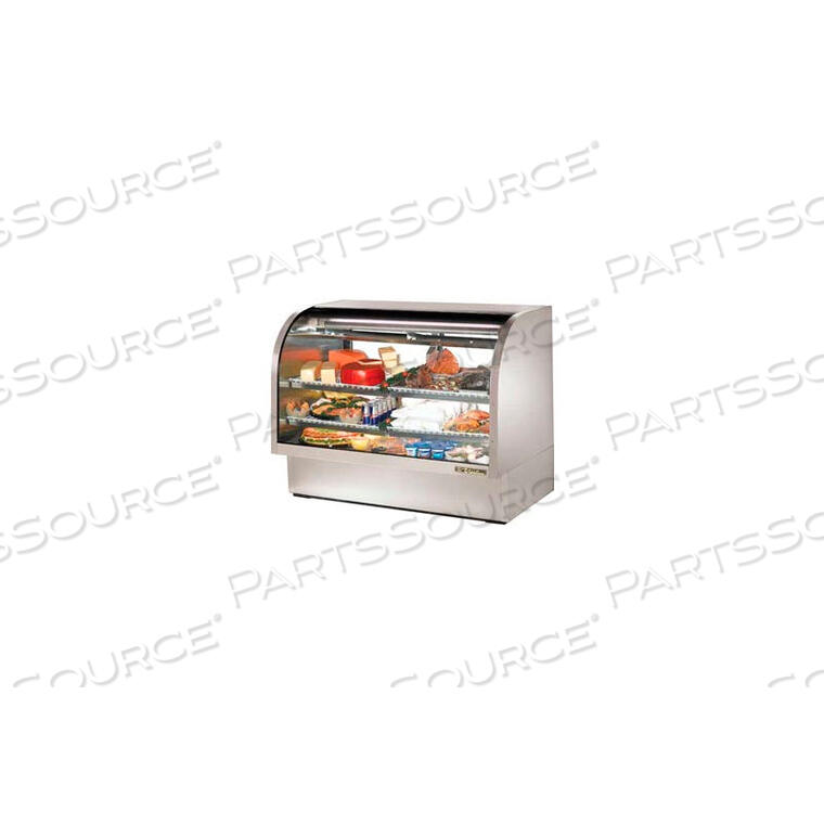 TCGG-60-S CURVED GLASS DELI CASE - 60-1/4"W X 35-1/4"D X 47-3/4"H by True Food Service Equipment