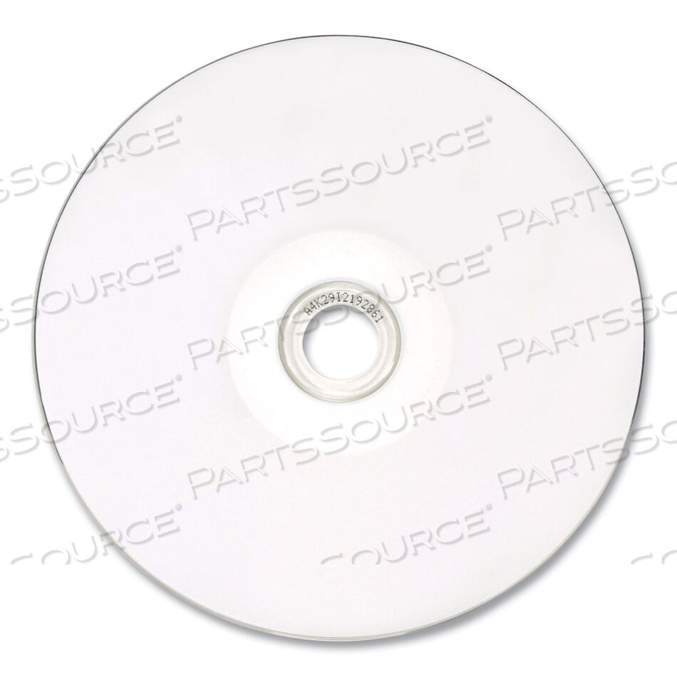 CD-R DATALIFEPLUS PRINTABLE RECORDABLE DISC, 700 MB/80 MIN, 52X, SPINDLE, HUB PRINTABLE, WHITE, 50/PACK by Verbatim