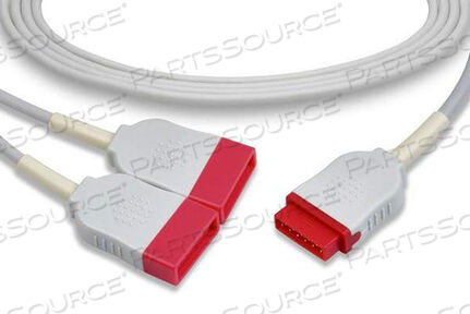 ADAPTER CABLE, 5 MM, 4 M CABLE, TPU JACKET, GRAY, MEETS AAMI ANSI EC53 