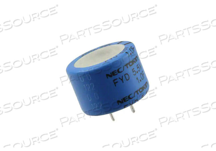 CAPACITOR, 1 F, 5.5 V, 0.846 IN DIA, THROUGH HOLE MOUNT, -25 TO 70 DEG C, 0.63 IN by Digi-Key