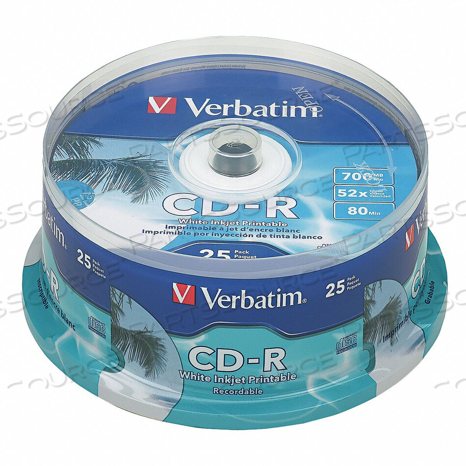 CD-R DISC 700 MB 80 MIN 52X PK100 by Verbatim