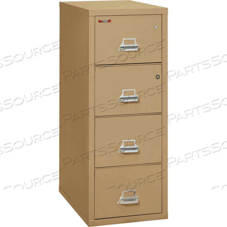 FIREPROOF 4 DRAWER VERTICAL SAFE-IN-FILE LEGAL 20-13/16"WX31-9/16"DX52-3/4"H SAND by Fire King