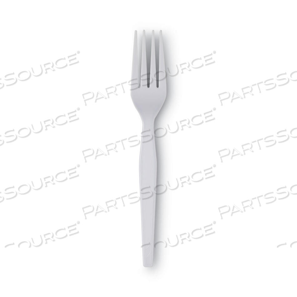 PLASTIC CUTLERY, HEAVYWEIGHT FORKS, WHITE, 100/BOX by Dixie