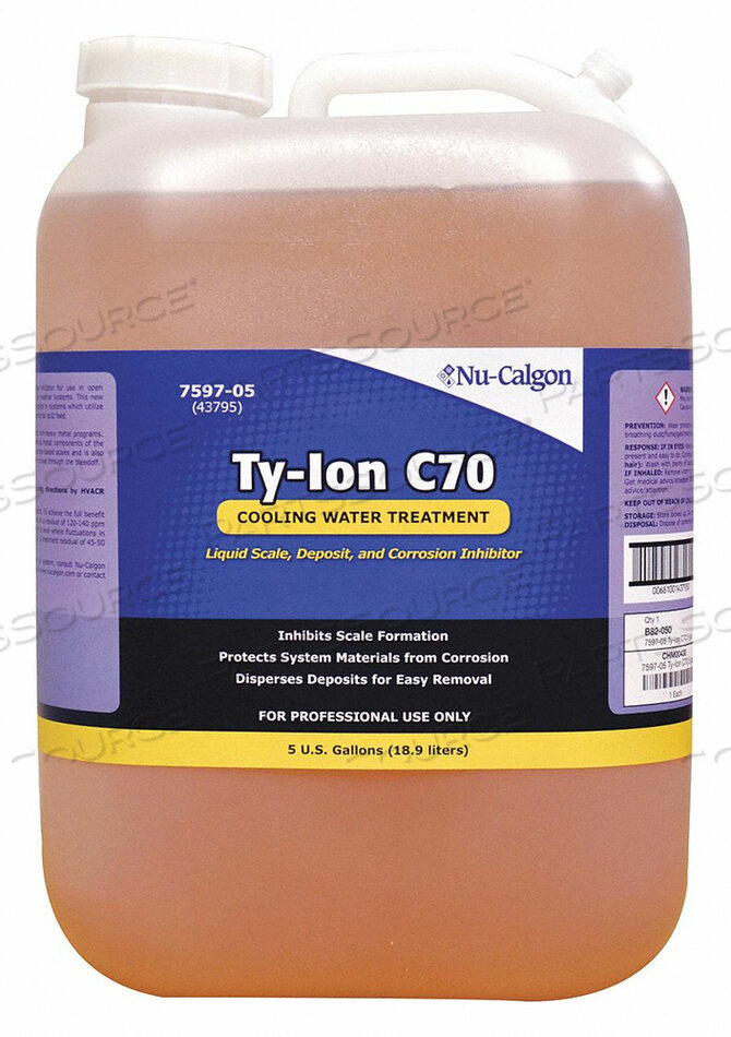 COOLING WATER TREATMENT TY-ION C70 5 GAL by Nu-Calgon
