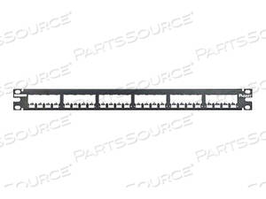 PANDUIT MINI-COM ALL METAL SHIELDED MODULAR PATCH PANEL - PATCH PANEL - BLACK - 1U - 19" - 24 PORTS by Panduit