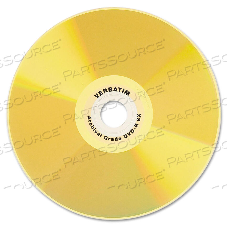 ULTRALIFE GOLD ARCHIVAL GRADE DVD-R, 4.7 GB, 16X, SPINDLE, GOLD, 50/PACK by Verbatim