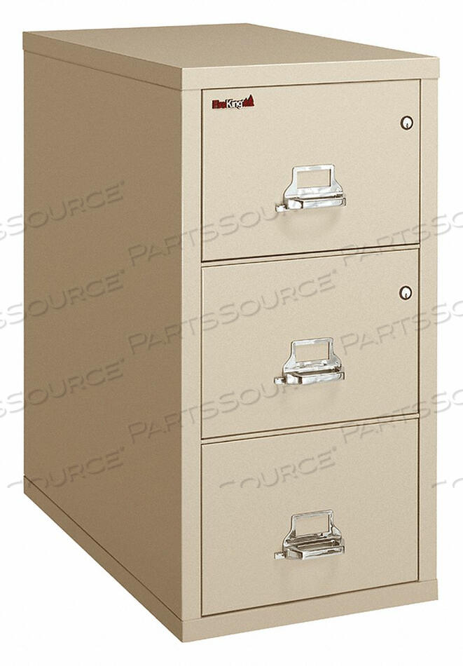 FIREPROOF 3 DRAWER VERTICAL SAFE-IN-FILE LEGAL 20-13/16"WX31-9/16"DX40-1/4"H PARCHMENT by Fire King