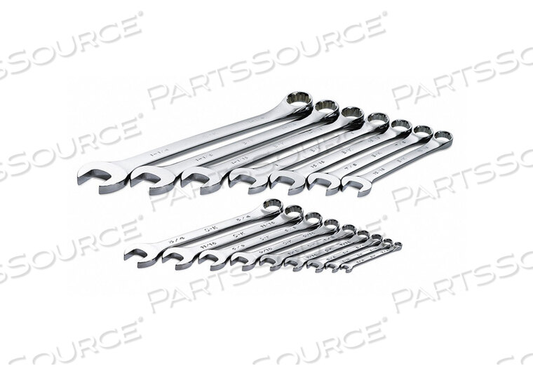 COMBO WRENCH SET CHROME 1/4-1-1/4 16 PC by SK Professional Tools