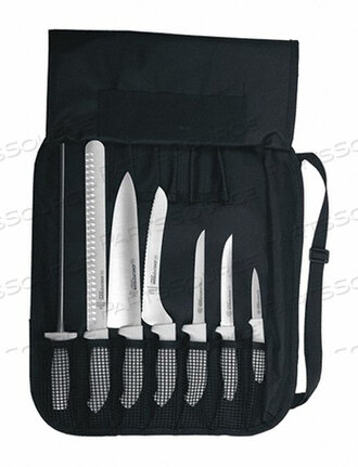 CUTLERY SET, 7 PC., WHITE HANDLE by Dexter Russell