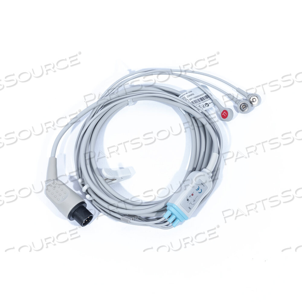 3 LEAD SNAP ECG AHA CABLE ASSEMBLY 