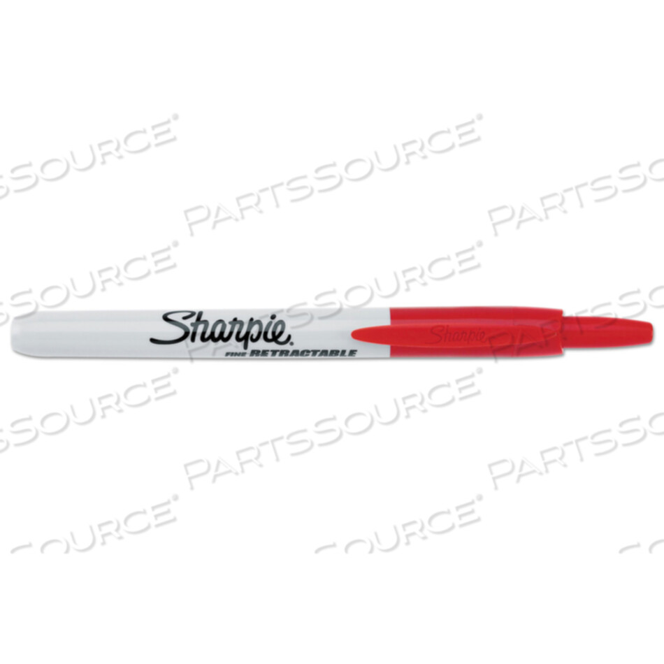 RETRACTABLE PERMANENT MARKER, FINE BULLET TIP, RED by Sharpie