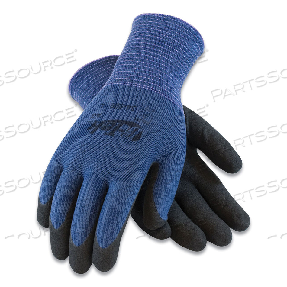 GP NITRILE-COATED NYLON GLOVES, SMALL, BLUE/BLACK, 12 PAIRS by Protective Industrial Products