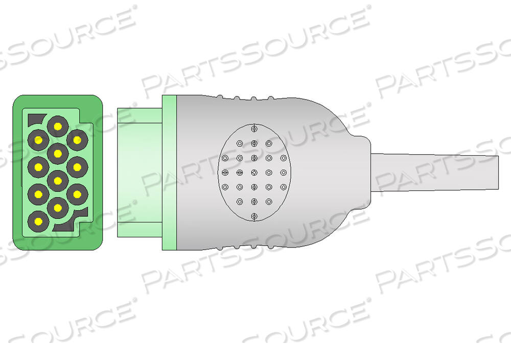 CABLE ASSY ECG 3 LEAD W/GRAB A 
