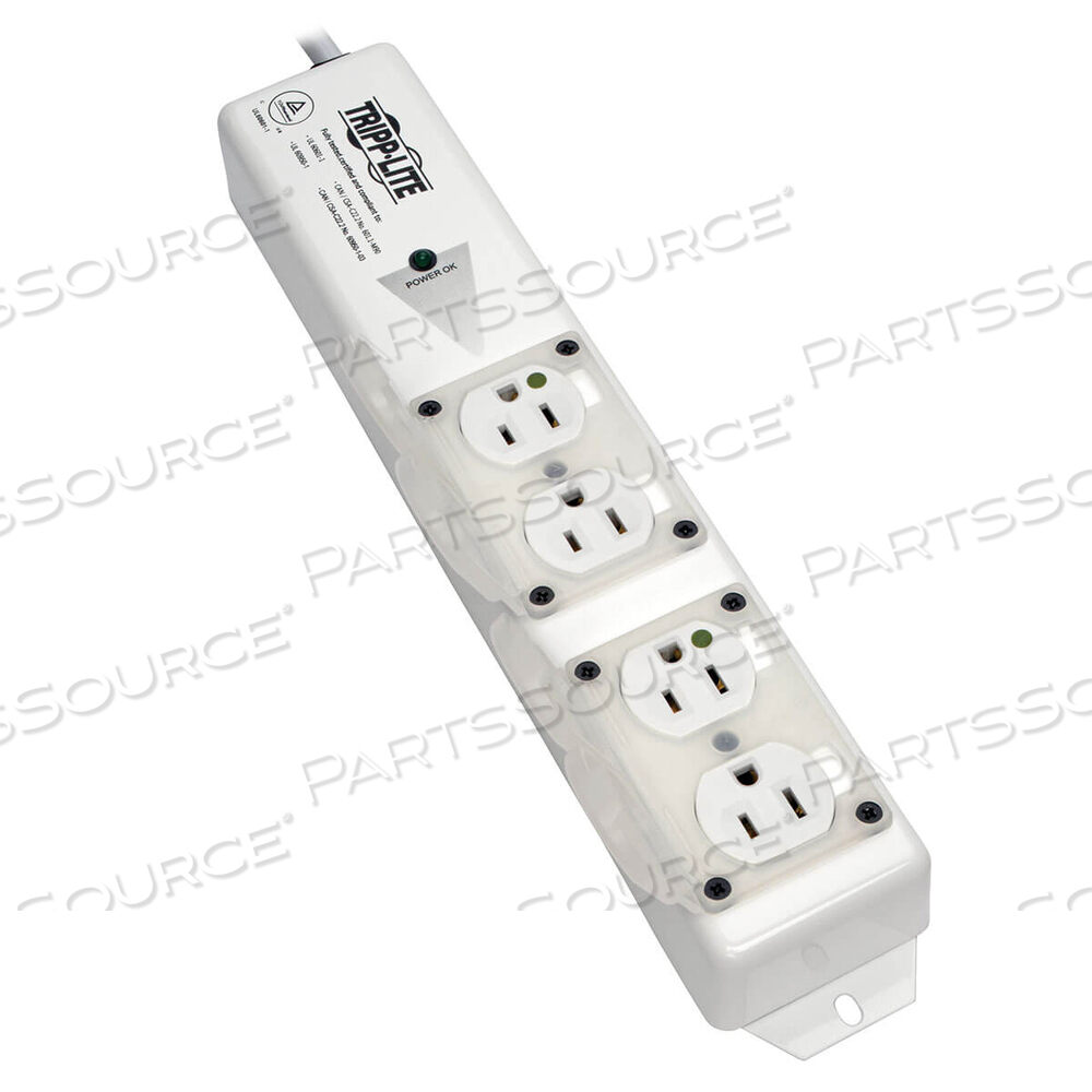 POWER STRIP MEDICAL HOSPITAL GRADE UL 60601-1  4 OUTLET 6' CORD by Tripp Lite