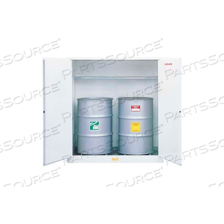 DRUM CABINET 110 GAL. CAPACITY VERTICAL MANUAL CLOSE ACID CORROSIVE W/ DRUM SUPPORT by Justrite
